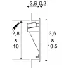 NOTAPO, encastré mural intérieur, 10,5cm, blanc mat, LED, 2,2W, 3000K