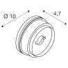 MANA BASE, applique intérieure, support de fixation, rond, anthracite