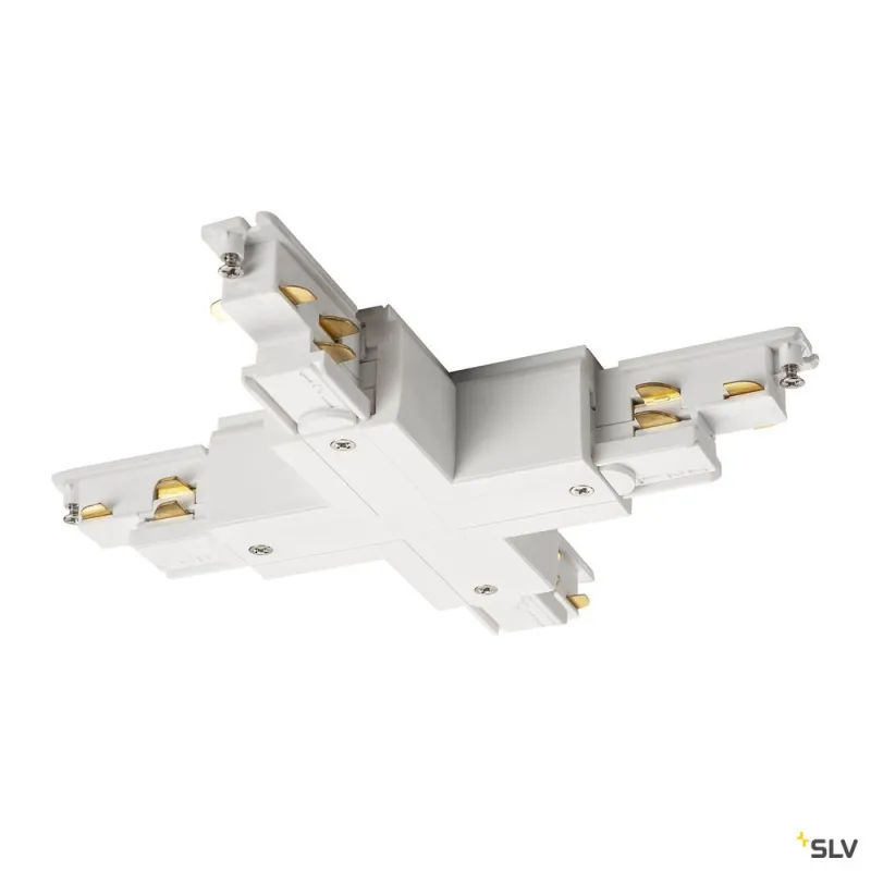 S-TRACK, conecteur en X, Dali, pour rail 3 allumages, intérieur, blanc