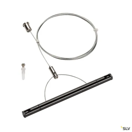 TENSEO, kit de suspension, intérieur, 2m, noir, pour câble tendu T.B.T