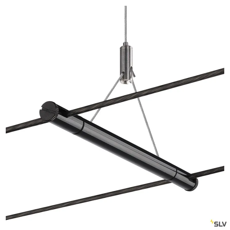 TENSEO, kit de suspension, intérieur, 2m, noir, pour câble tendu T.B.T