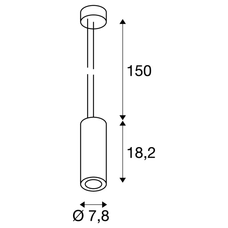 SUPROS 78, suspension intérieure, noir, LED, 12W, 3000K, 60 deg , variable