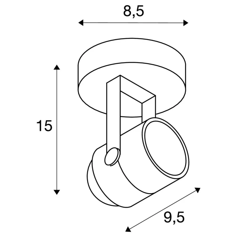 SPOT 79, applique et plafonnier intérieur, blanc, GU10/QPAR51, 50W max
