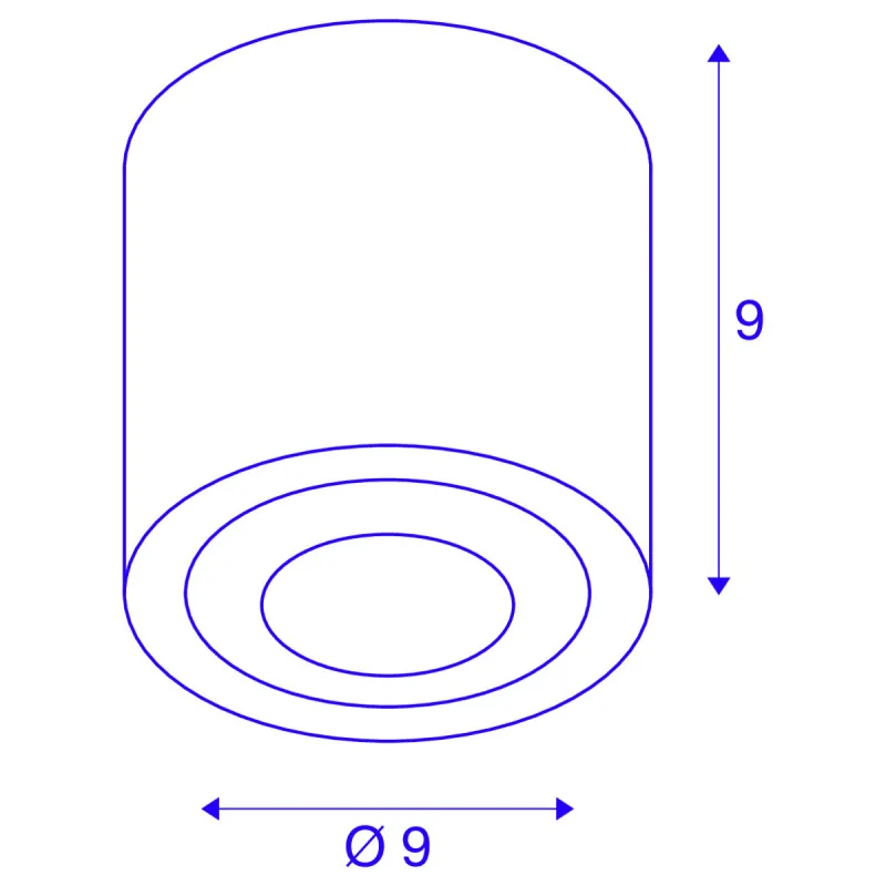 OCULUS, plafonnier intérieur, blanc, LED, 11W, 2000-3000K, Dim to warm