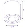 OCULUS, plafonnier intérieur, blanc, LED, 11W, 2000-3000K, Dim to warm