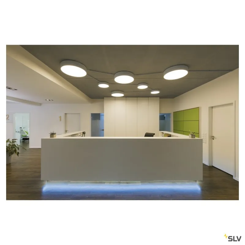 MEDO 40, plafonnier intérieur, rond, gris, LED, 30,1W, 3000K, variable