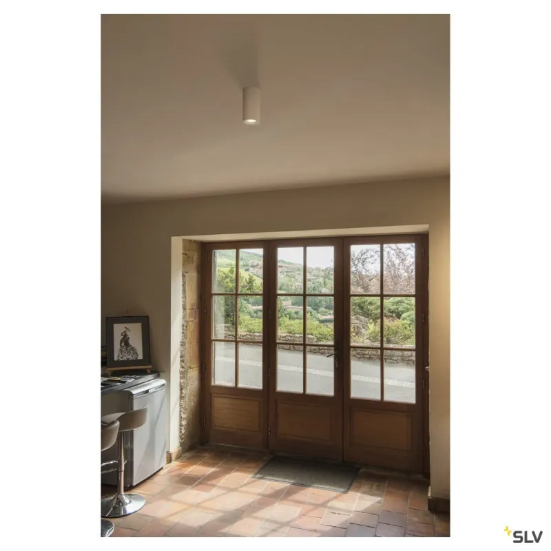 NAGY 75, plafonnier intérieur, blanc mat, GU10/QPAR51, 10W max, plâtre