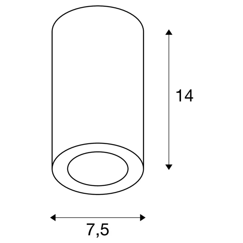 NAGY 75, plafonnier intérieur, blanc mat, GU10/QPAR51, 10W max, plâtre