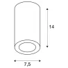 NAGY 75, plafonnier intérieur, blanc mat, GU10/QPAR51, 10W max, plâtre