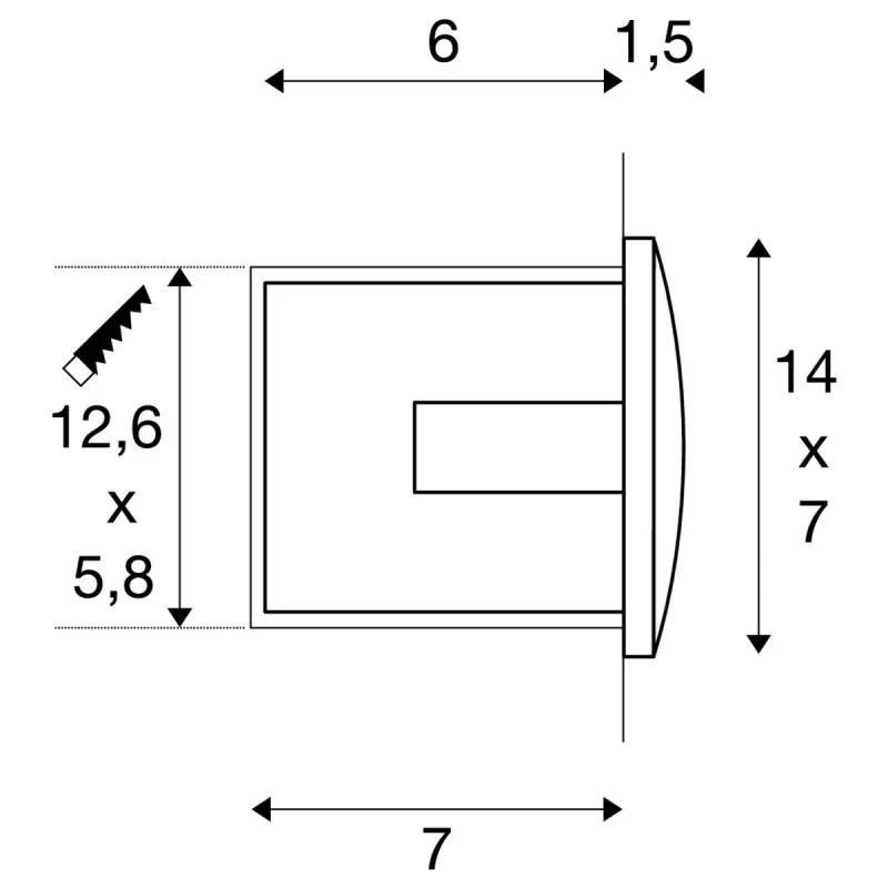 DOWNUNDER OUT M, encastré mural extérieur, blanc, LED, 4W, 3000K, IP55