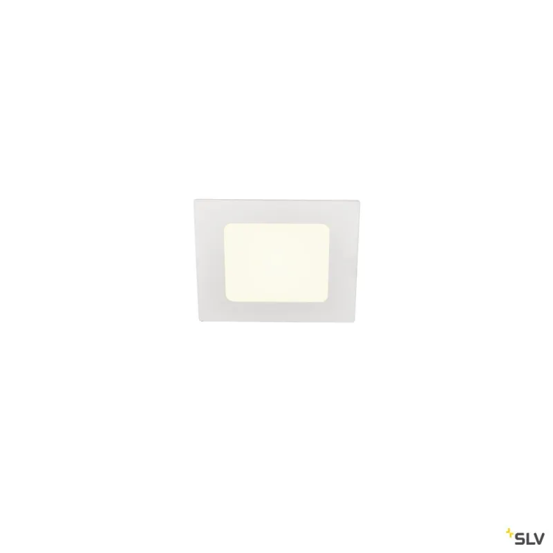 SENSER 12, encastré de plafond intérieur, carré, blanc, LED, 6W, 4000K