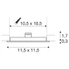 SENSER 12, encastré de plafond intérieur, carré, blanc, LED, 6W, 4000K