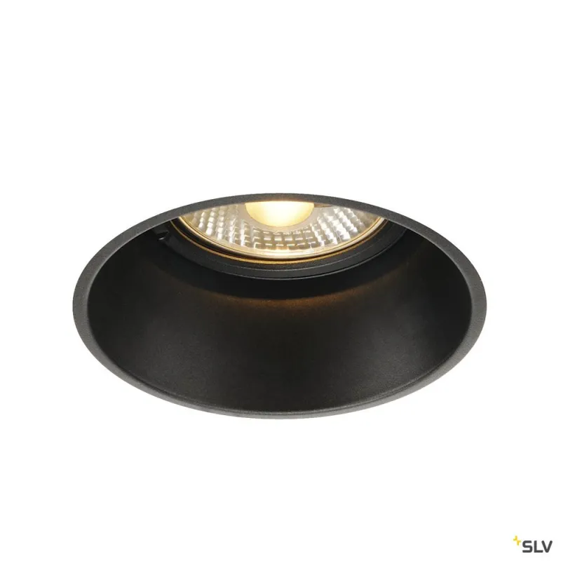 HORN-T, encastré de plafond intérieur, noir mat, GU10/QPAR111, 75W max