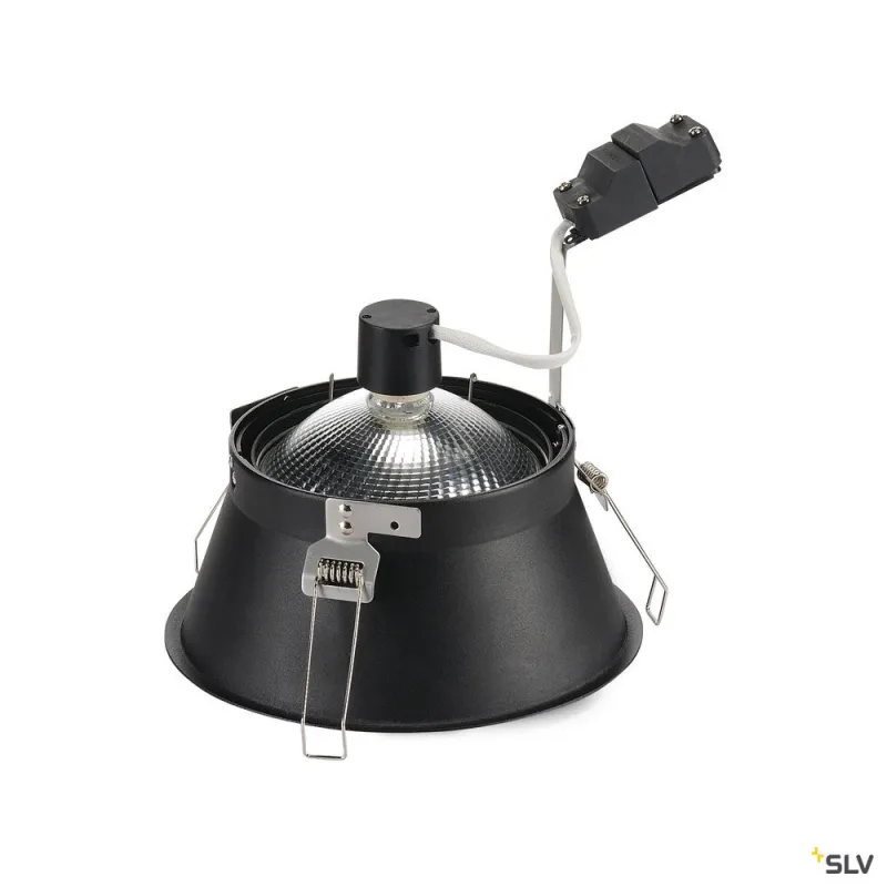 HORN-T, encastré de plafond intérieur, noir mat, GU10/QPAR111, 75W max