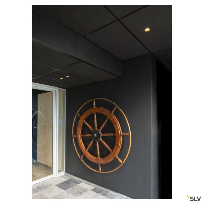 HORN-T, encastré de plafond intérieur, noir mat, GU10/QPAR111, 75W max
