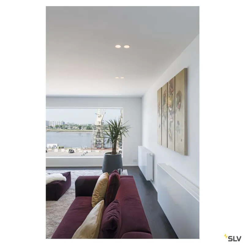 HORN-T, encastré de plafond intérieur, blanc mat, GU10/QPAR51, 50W max