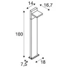 ABRIDOR 100, borne extérieure, anthracite, LED, 14W, 3000K/4000K, IP55