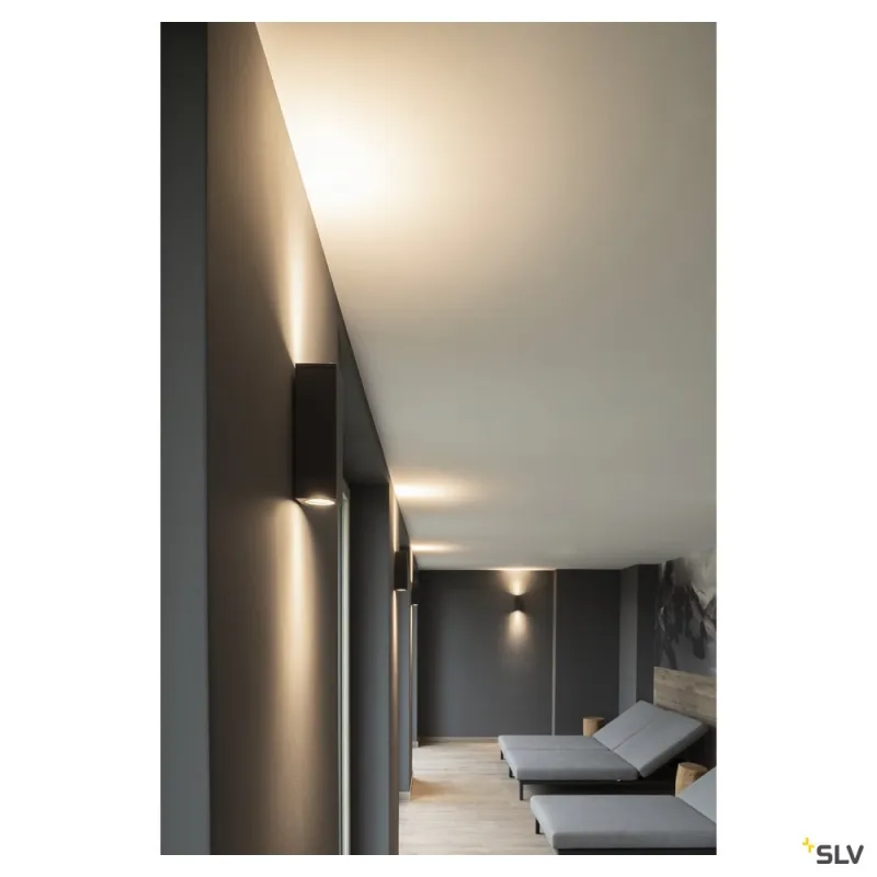 THEO UP/DOWN, applique intérieure, anthracite, GU10/QPAR51, 2x 50W max