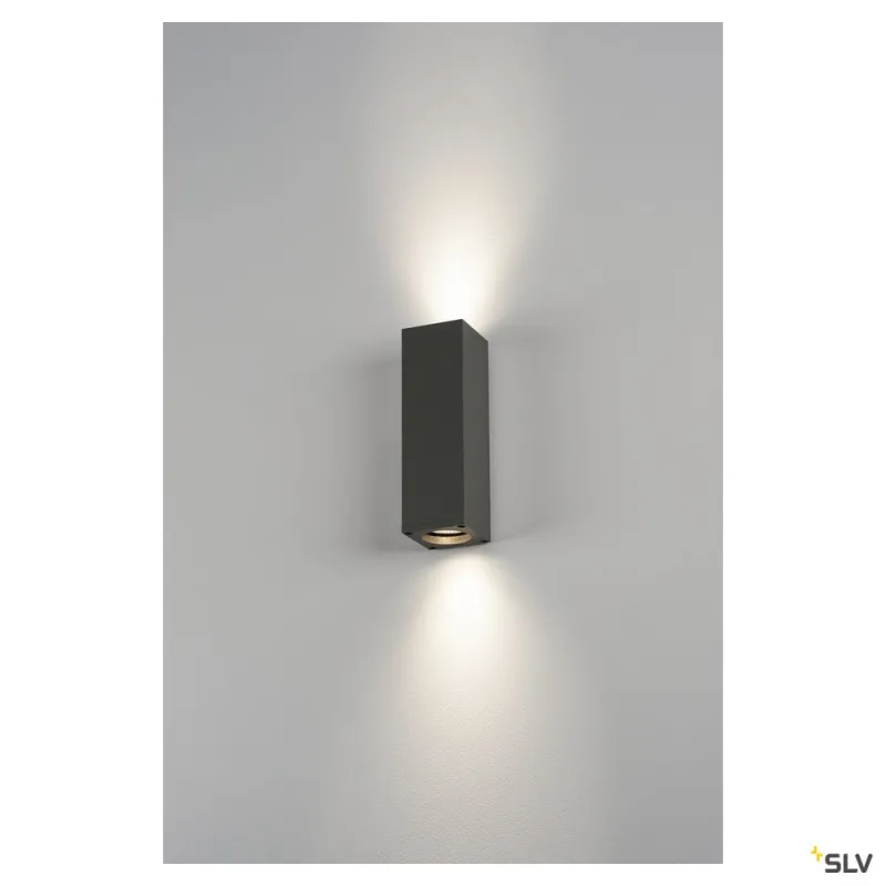 THEO UP/DOWN, applique intérieure, anthracite, GU10/QPAR51, 2x 50W max