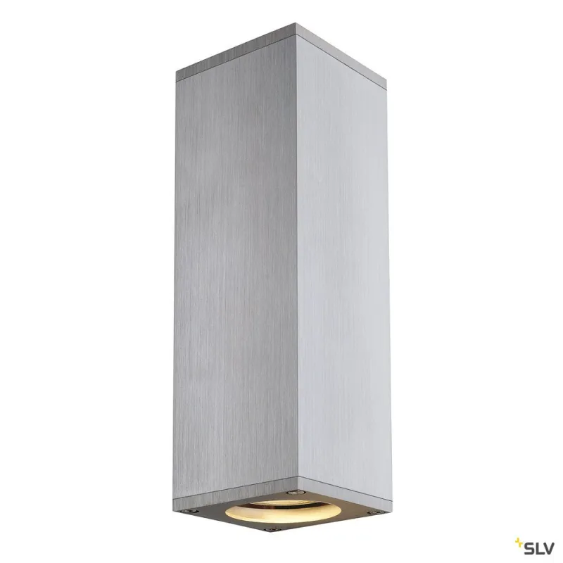 THEO UP/DOWN, applique intérieure, alu brossé, GU10/QPAR51, 2x 50W max