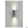 THEO UP/DOWN, applique intérieure, alu brossé, GU10/QPAR51, 2x 50W max