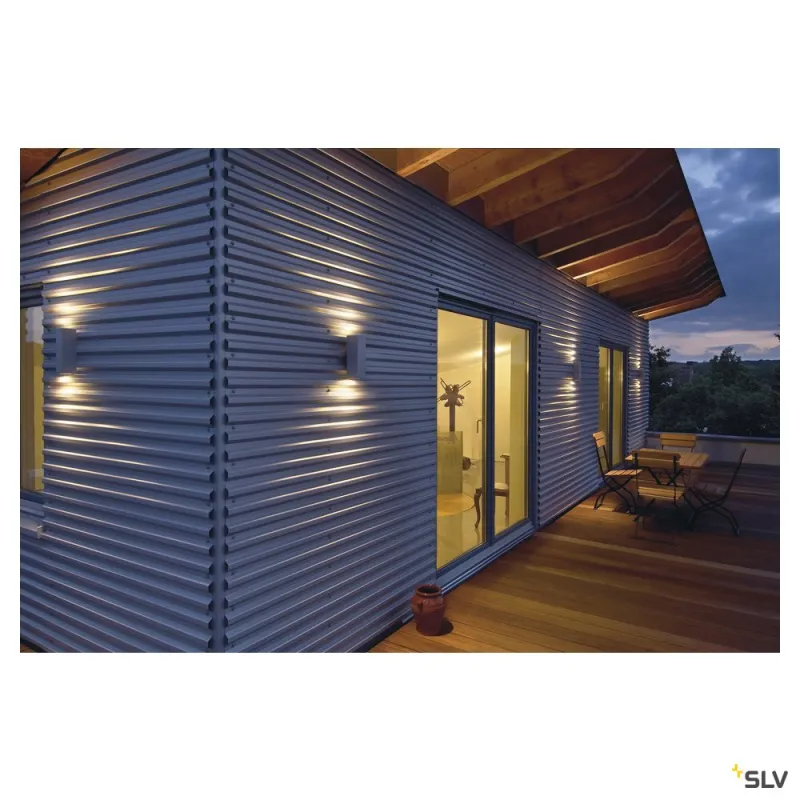 THEO UP/DOWN, applique extérieure, gris, GU10/QPAR51, 2x 35W max, IP44