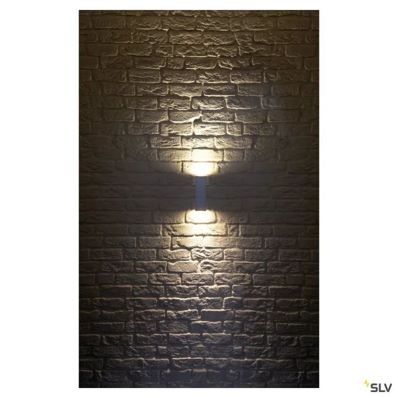 THEO UP/DOWN, applique extérieure, gris, GU10/QPAR51, 2x 35W max, IP44