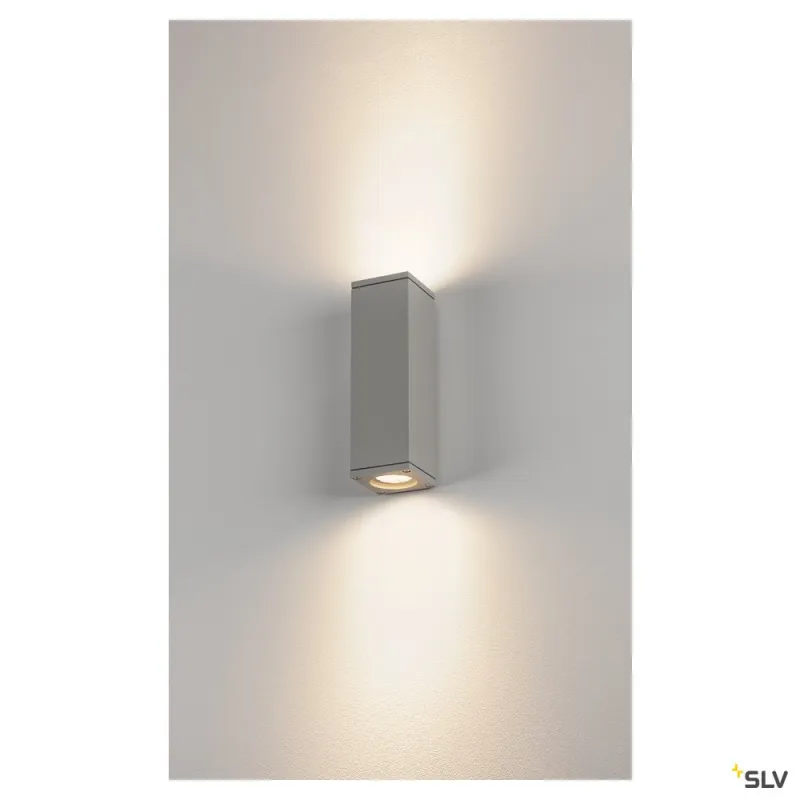 THEO UP/DOWN, applique extérieure, gris, GU10/QPAR51, 2x 35W max, IP44