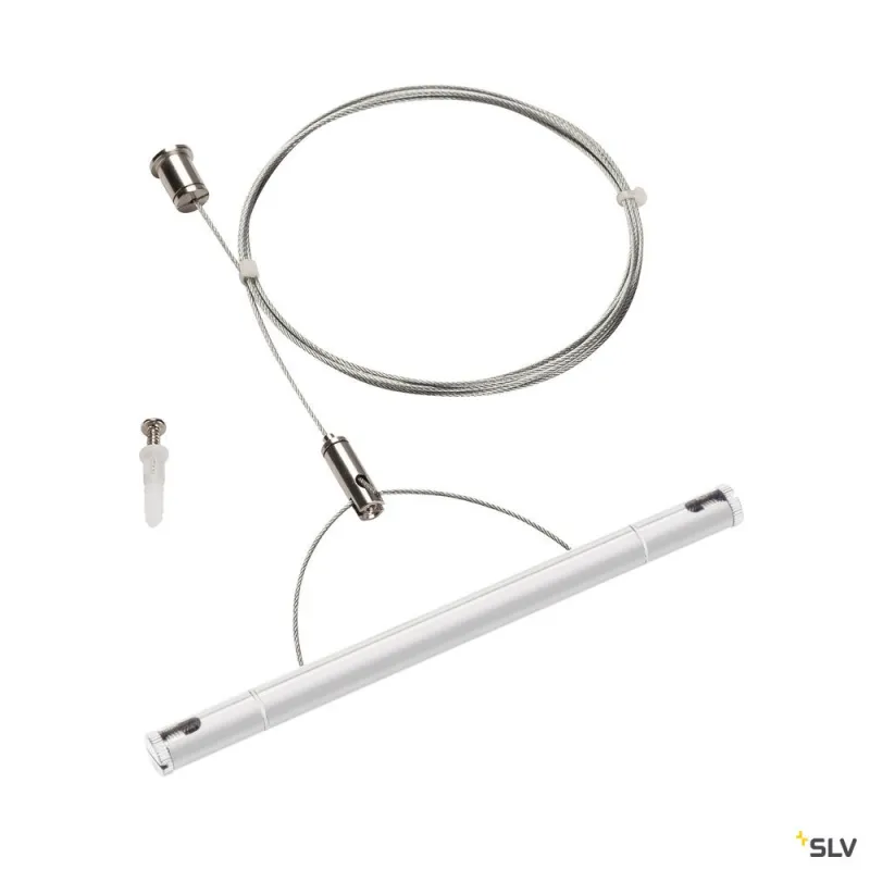 TENSEO, kit de suspension, intérieur, 2m, blanc, pour câble tendu T.B.T