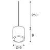 OCULUS, suspension intérieure, blanc, LED, 11W, 2000-3000K, Dim to warm