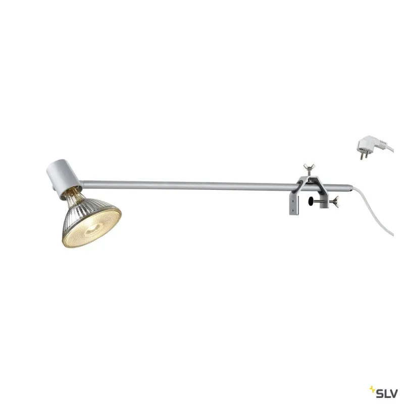 SPOT DISPLAY, spot sur tige intérieur, gris mat, E27/LED E27, 18,5W max