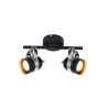 applique éclairage mural ou de plafond spot patere orientable noir et chrome-culot gu10