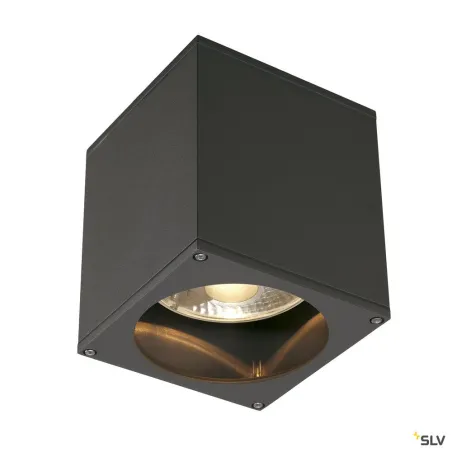 BIG THEO, plafonnier extérieur, anthracite, GU10/QPAR111, 75W max, IP44