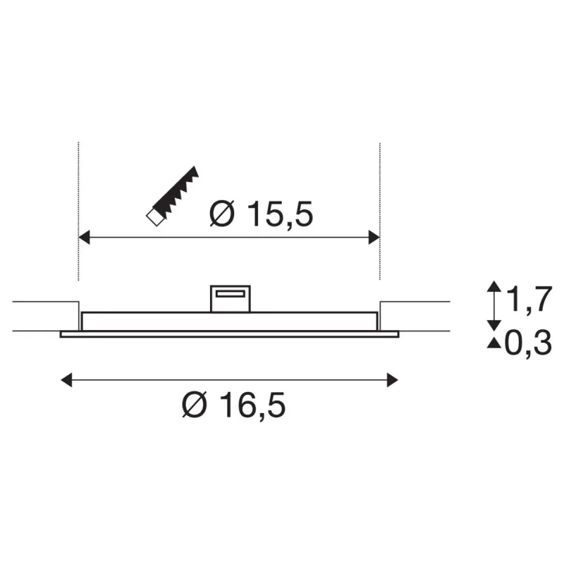 SENSER 18, encastré de plafond intérieur, rond, blanc, LED, 9,7W, 4000K