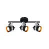 applique éclairage mural ou de plafond spot patere orientable noir et chrome-culot gu10