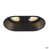 HORN, encastré de plafond intérieur, double, noir, GU10/QPAR51, 25W max