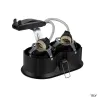 HORN, encastré de plafond intérieur, double, noir, GU10/QPAR51, 25W max