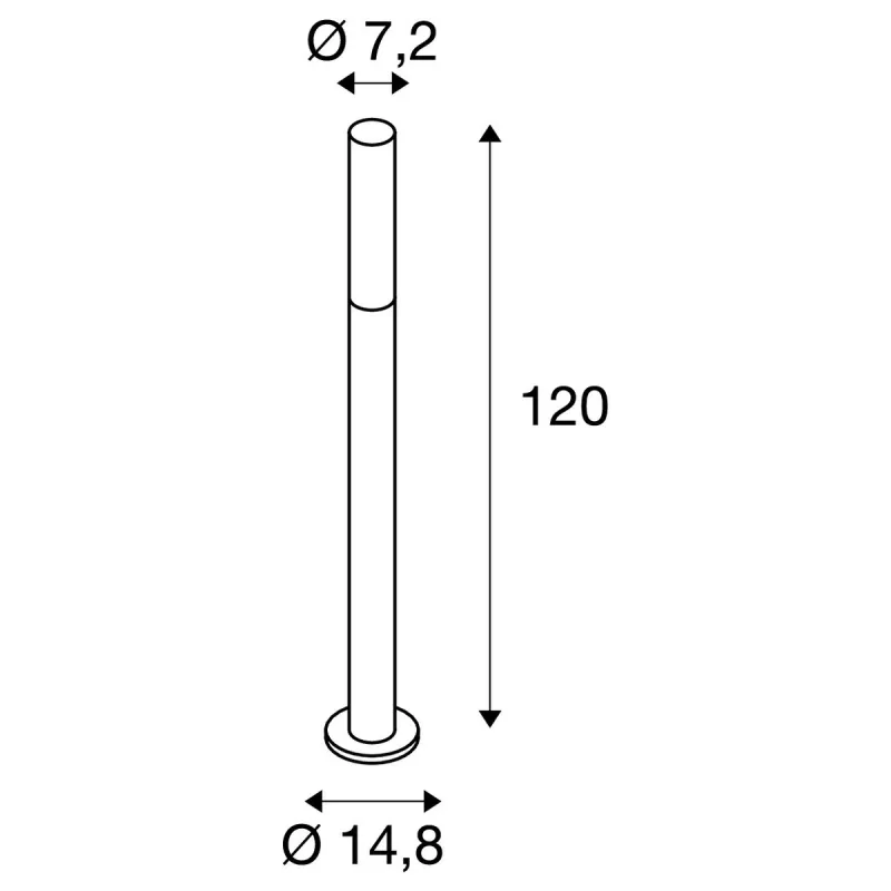 APONI 120, borne extérieure, anthracite, LED, 8W, 3000K, IP65, variable