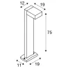 QUADRASYL 75, borne extérieure, anthracite, GX53/TCR-TSE, 11W max, IP44