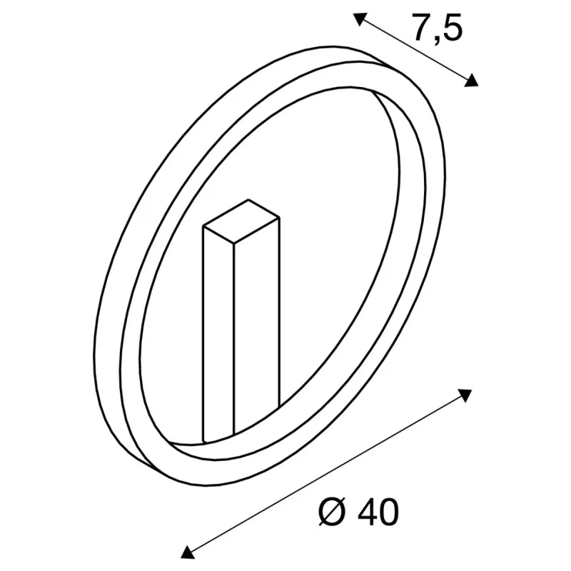 ONE 40, applique intérieure, noir, LED, 14W, 3000K/4000K, variable Dali