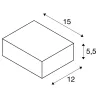 QUADRASYL, applique extérieure, anthracite, GX53/TCR-TSE, 11W max, IP44