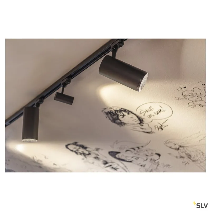 NOBLO SPOT, spot pour rail 3 allumages intérieur, noir, LED, 7,5W, 2700K