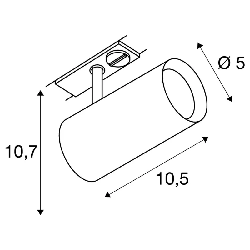 NOBLO SPOT, spot pour rail 1 allumage intérieur, blanc, LED, 7,5W, 2700K