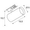 NOBLO SPOT, spot pour rail 1 allumage intérieur, blanc, LED, 7,5W, 2700K