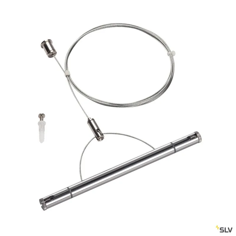 TENSEO, kit de suspension, intérieur, 2m, chrome, pour câble tendu T.B.T
