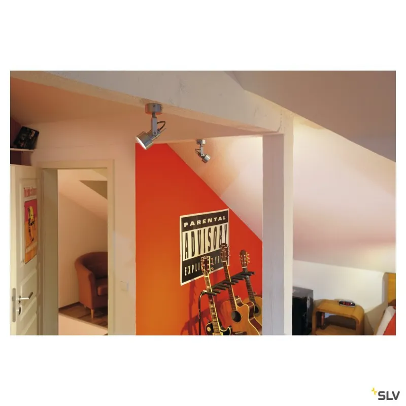 INDA, applique et plafonnier intérieur, alu brossé, GU10/QPAR51, 50W max
