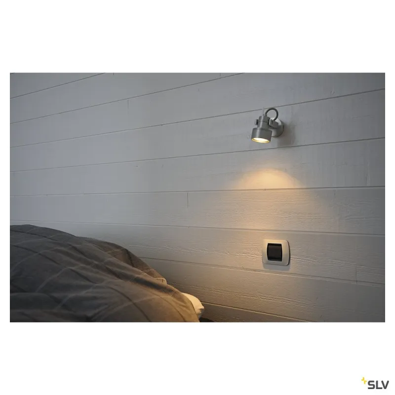 INDA, applique et plafonnier intérieur, alu brossé, GU10/QPAR51, 50W max