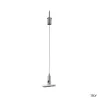 GRAZIA 20, suspension rigide pour profil en saillie, 2 m, inox, 2 pièces