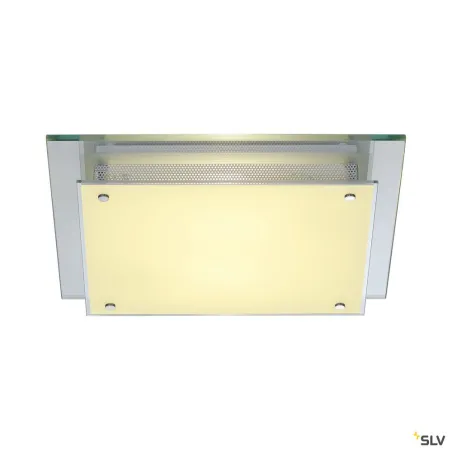 GLASSA, applique et plafonnier intérieur, carré, argent, E27, 2x 60W max
