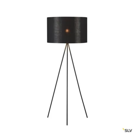 FENDA, lampadaire intérieur, trépied, noir, E27, 40W max, sans abat-jour